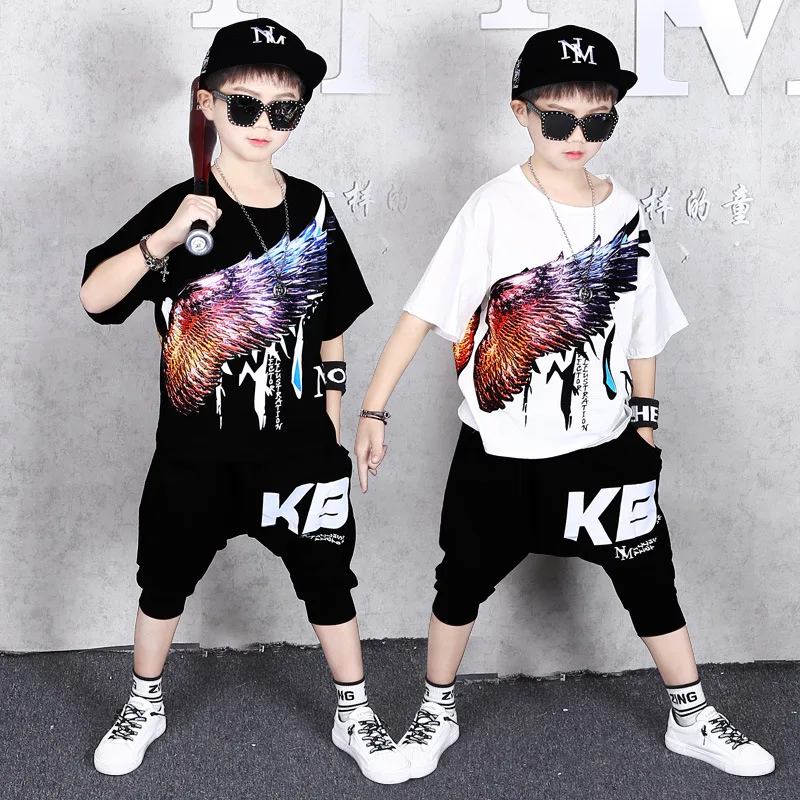 

Children's Boy Summer Clothing Sets Cartoon T Shirt & Haren Pants Casual Tracksuit For Kids Teenager Boy Sports Suit Clothes