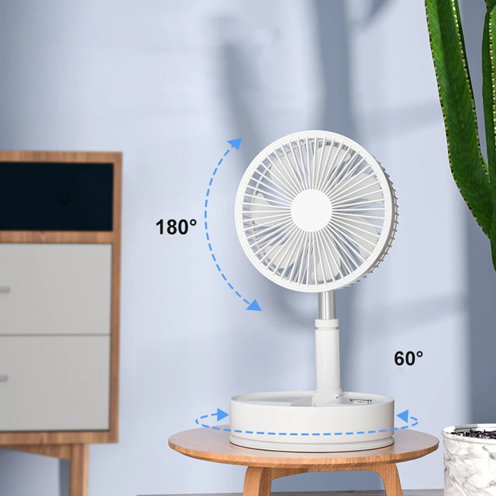 

P11 Silent Folding Fan USB Rechargeable Telescopic Summer Student Remote Control Desktop Table Floor Standing Fan