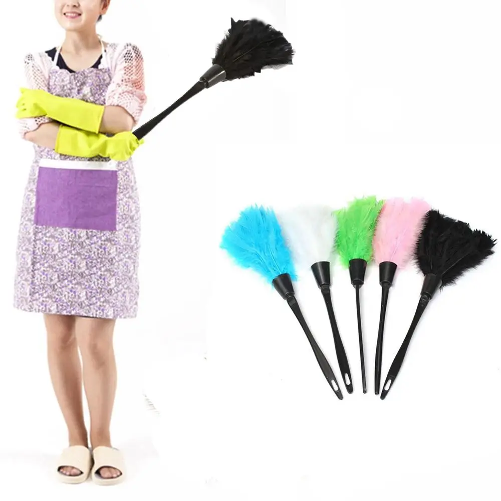 

New Handhold Portable Car Washer Plastic Handle Home Cleaning Cleaner Turkey Feather Duster