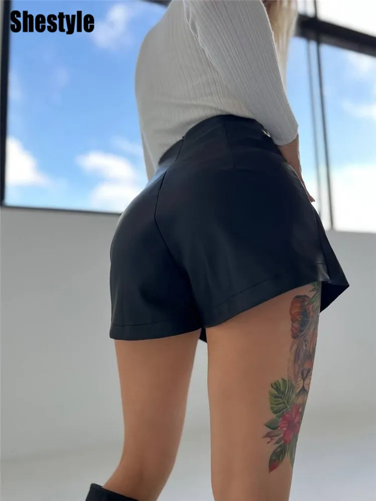 Shestyle женские шорты с высокой талией сексуальные элегантные юбки из