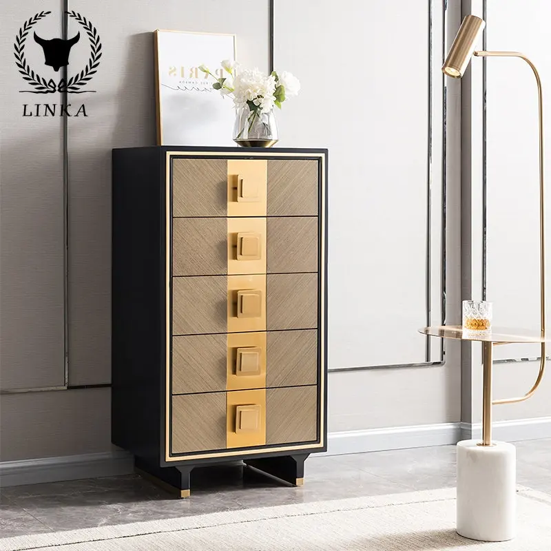 

Light extravagant American chest of drawers, bedroom lockers, simple modern decoration cabinets