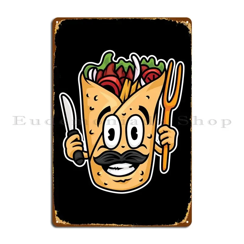Символ еды кебаб металлический плакат паб стена проектирование стены пещера на