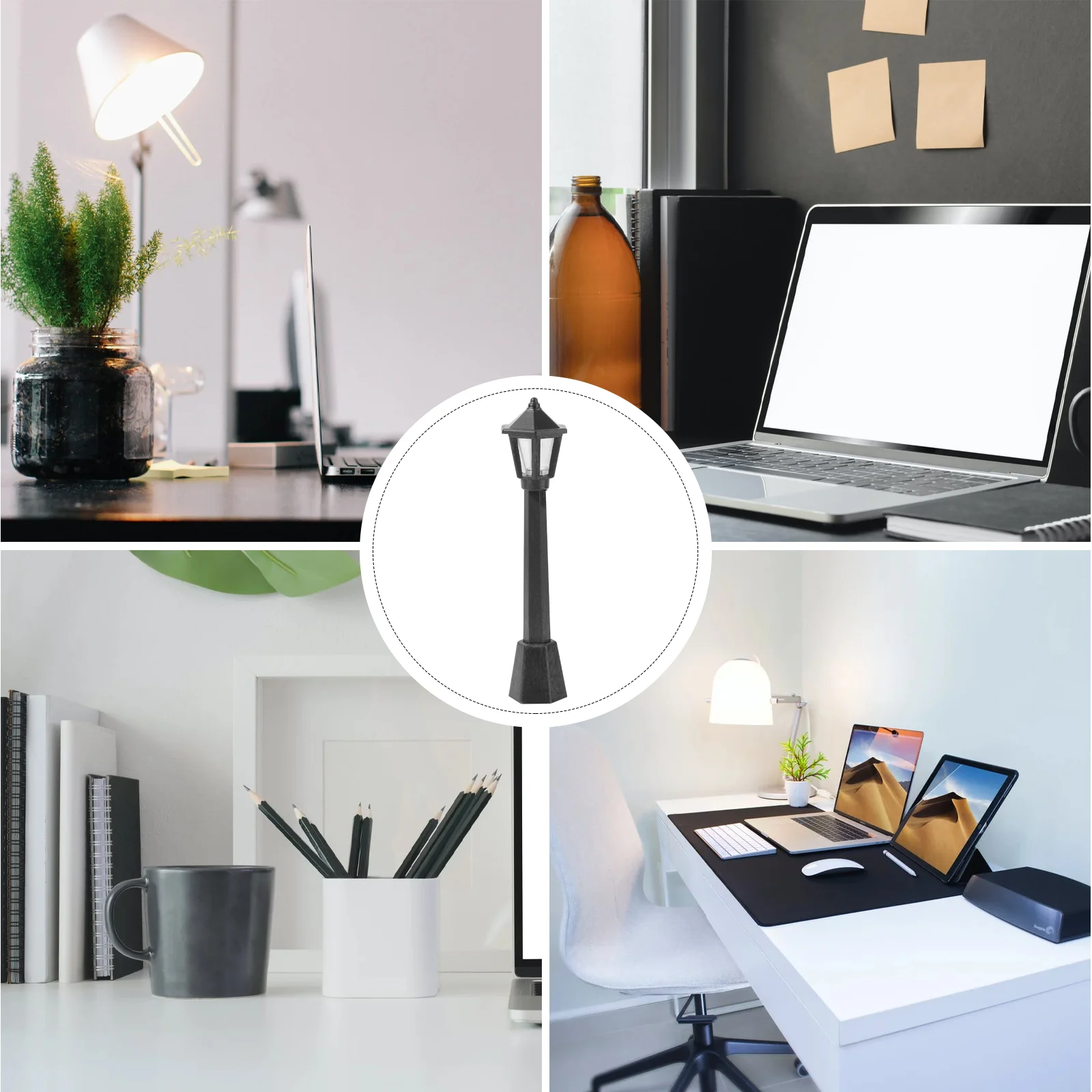 Миниатюсветильник ный уличный фонарь Миниатюрная лампа s железнодорожный поезд