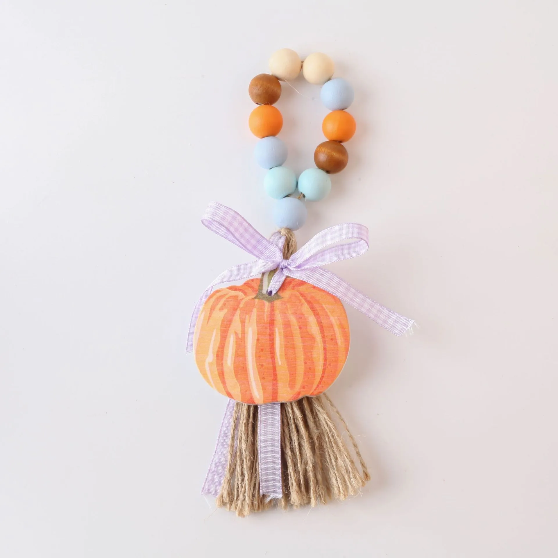 Новинка 2023 деревянная гирлянда из бусин с кисточками на День Благодарения