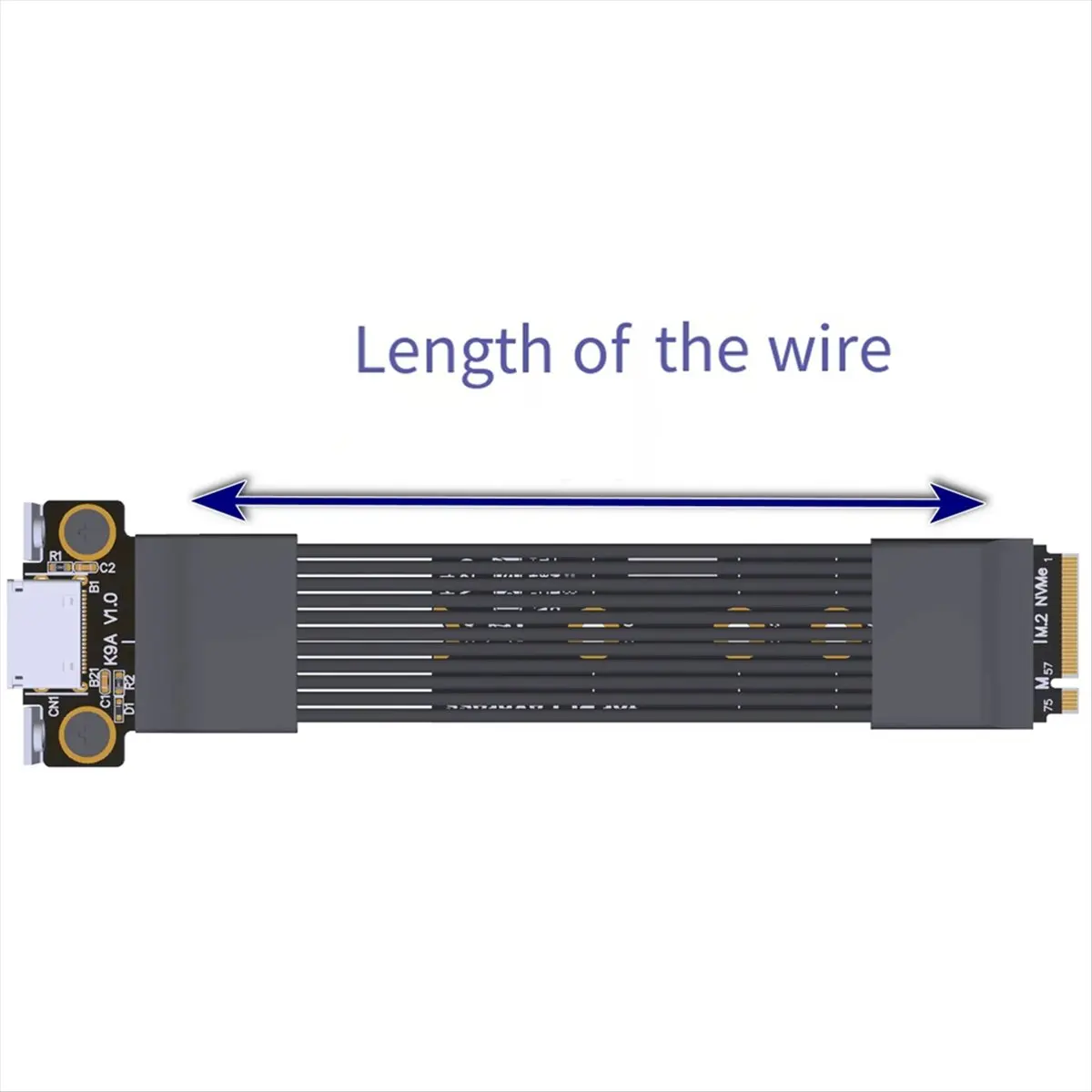 Фото Кабель-адаптер DT113 Mon.PCIE 4.0 X4 M.2 NVMe на SFF-8611/8612, внешний удлинительный кабель OCuLink для видеокарты №3