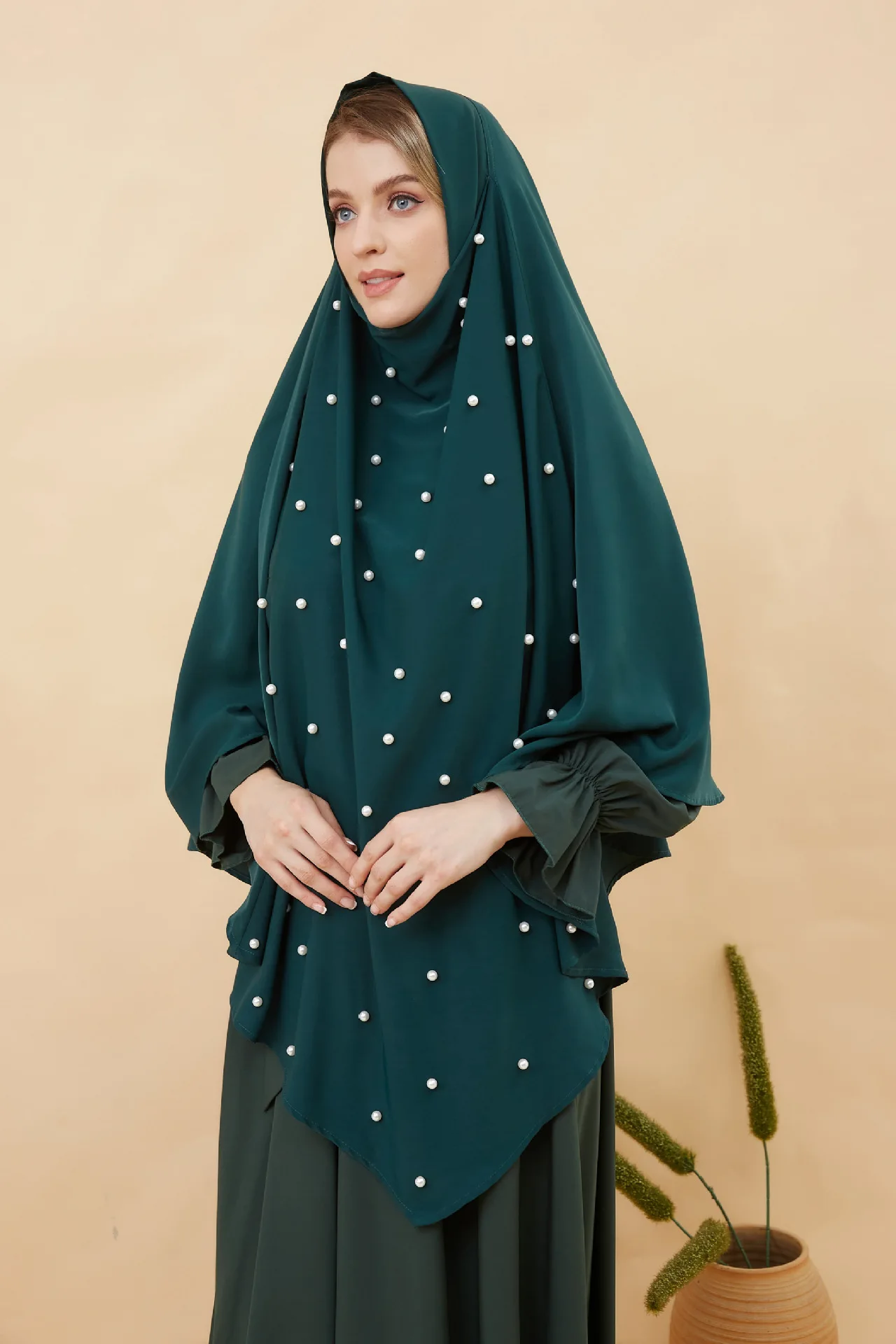 2023 New Muslim Women Prayer Dress Hijab Long Scarf Abaya Large Overhead Jilbab Clothing  hijab femme musulman