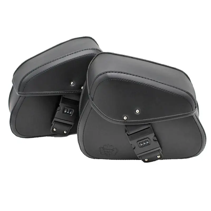 

1 Pair Universal Motorcycle Saddlebag Model Side PU Leather Luggage Saddlebag Large Capacity Dual Locomotive Storage Tool Pouch