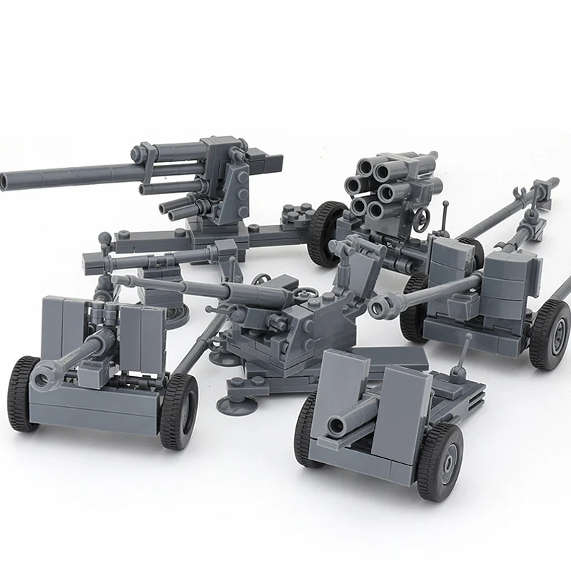 

WW2 Germany Military Weapon Accessories Building Blocks Army Soldiers Figure Anti-aircraft Rocket Model Bricks Toys For Children