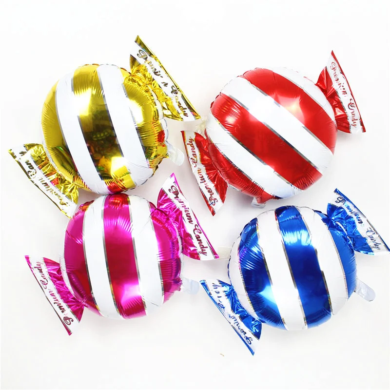 

Candy balloon cartoon color striped candy shape balloon children birthday party wedding Party decoration balloon wholesale