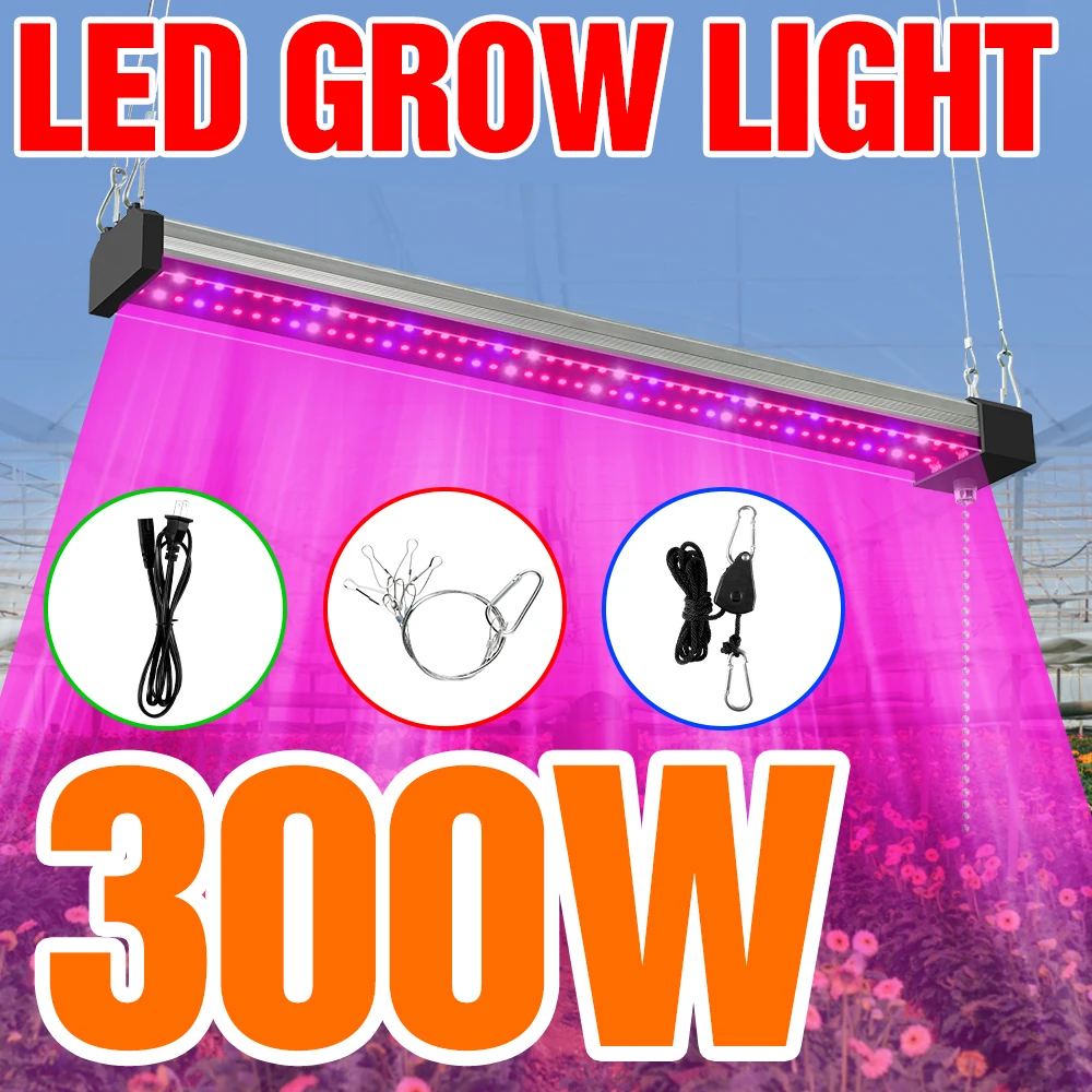 

300W LED Grow Light Indoor Phytolamp Full Spectrum Plants Light For Flower Seeds Greenhouse Tents Growbox Hydroponics Phyto Lamp