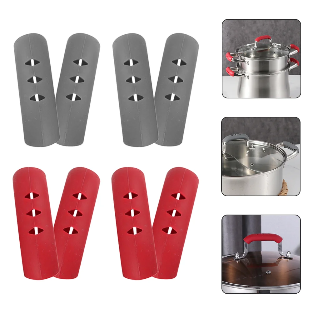 

Handle Pan Silicone Pot Holder Cover Covers Hot Grips Cookware Sleeve Accessories Griddle Rubber Potsassistfry Nonskillet