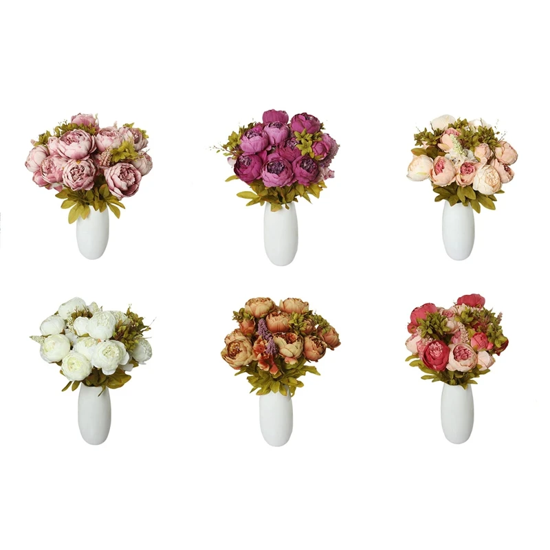 

13 бутонов пиона, искусственный цветок, домашний декор, в эстетике гостиной, винтажные искусственные цветы