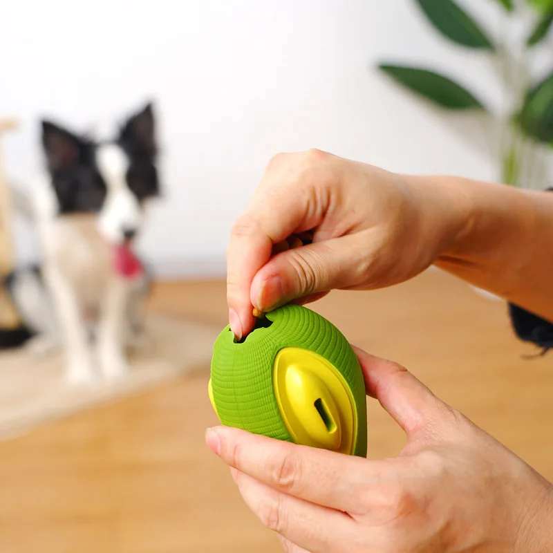 

Dog Treat Dispenser Fruit Avacado Licking Balls Interactive Dog Toys Rubber Pet Slow Feeder Bowl IQ Puzzle Toy Pet Products