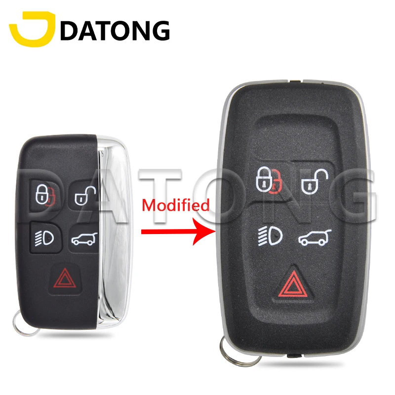 Datong World Remote Control Car Key Shell Case For Land Rover Range Rover Evoque Sport LR4 Jaguar Replace Card Cover