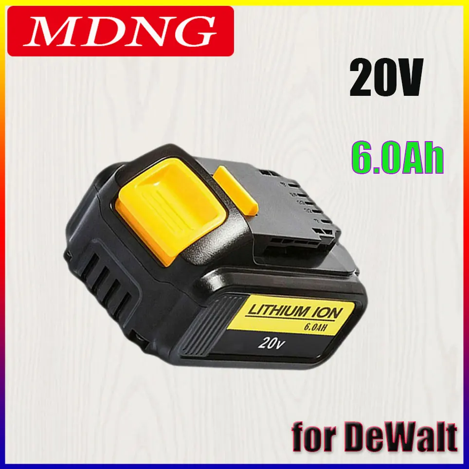 

Original 20V 6.0Ah MAX XR Battery Power Tool Replacement for DeWalt DCB184 DCB181 DCB182 DCB200 20V 8A 18Volt Dewalt 20v