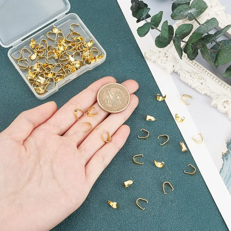 Зажим-клипса позолоченный 18 К 100 шт.