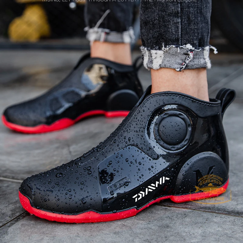 

2023 Waterproof Fishing Shoes Outdoor Wear-resistant Fishing Rain Boots Men's Kitchen Non-slip Trendy Work Shoes