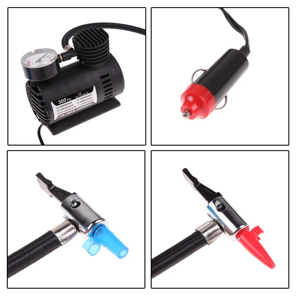Портативный автомобильный электрический воздушный компрессор 12 В насос для