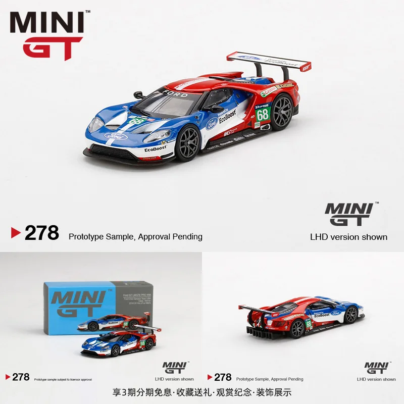 

MINI GT 1:64 Ford GT Ford GTLME PRO 68No. Модель автомобиля Winner из сплава