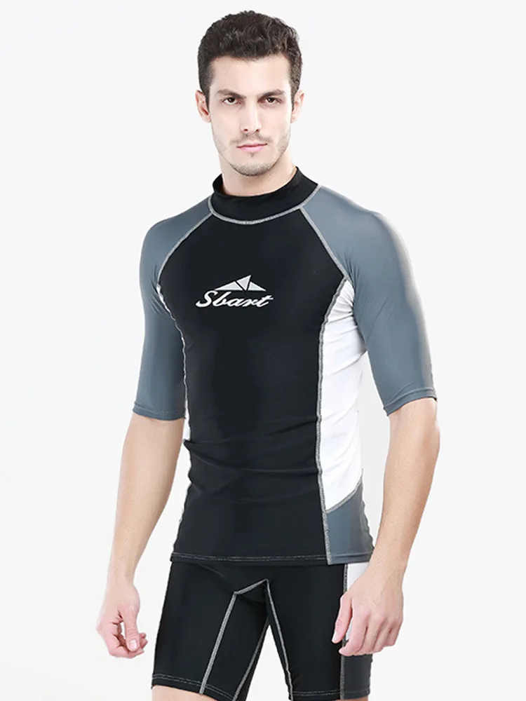 SBART солнцезащитный костюм мужской купальник с коротким рукавом Пляжная футболка