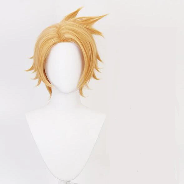 

Короткий парик моя геройская Академия каминари денки Золотой Косплей Костюм боку нет героев Академия термостойкие волосы мужские парики