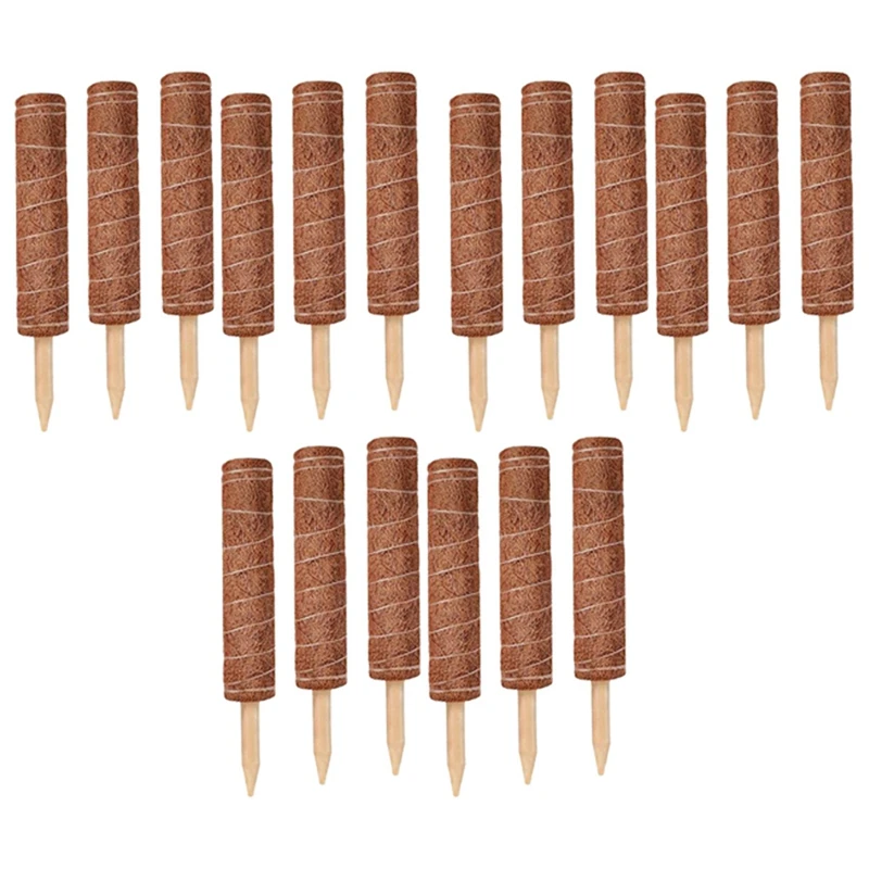 

18PCS Extension Climbing Indoor Plants Creepers Plant Support Climbing Pole Coir Moss Stick Household Garden Gadget