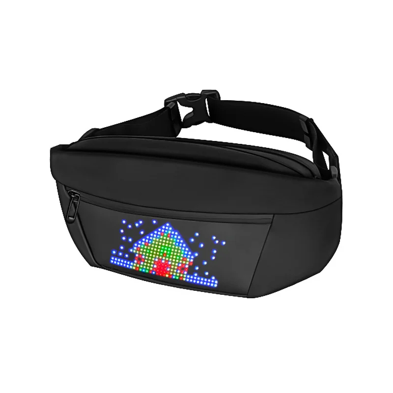 2024 Мужская нагрудная сумка со светодиодным умным дисплеем через плечо