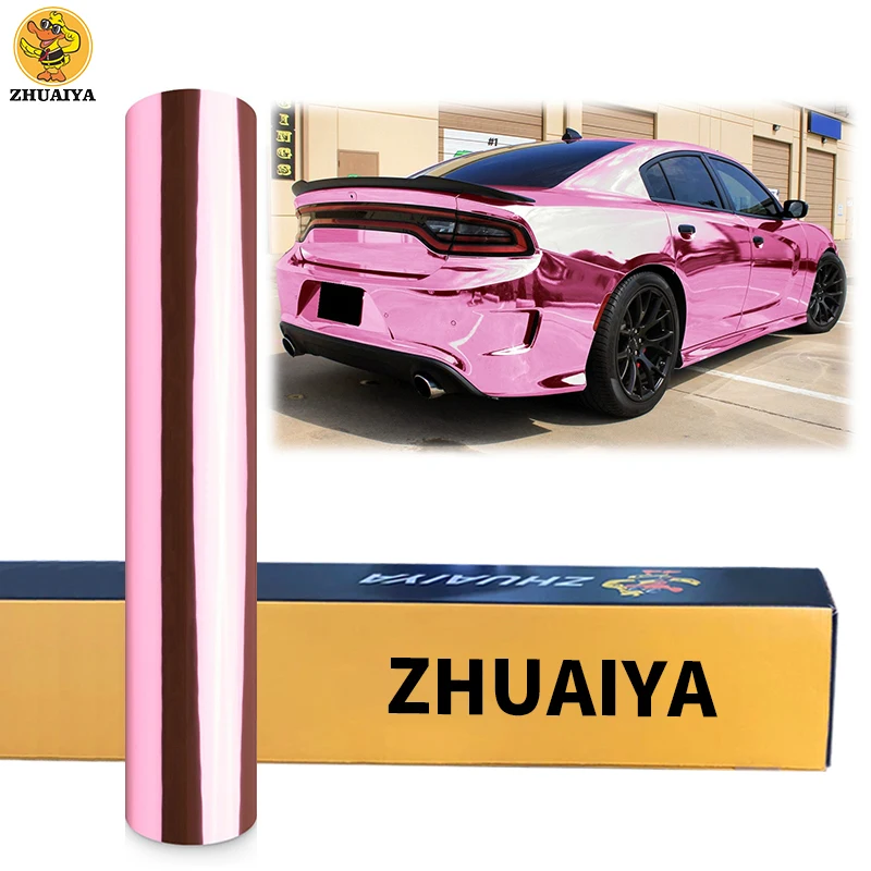 

ZHUAIYA 1,52x18M SuperCast, хромированная розовая виниловая оболочка, стандартная технология выпуска воздуха без пузырьков