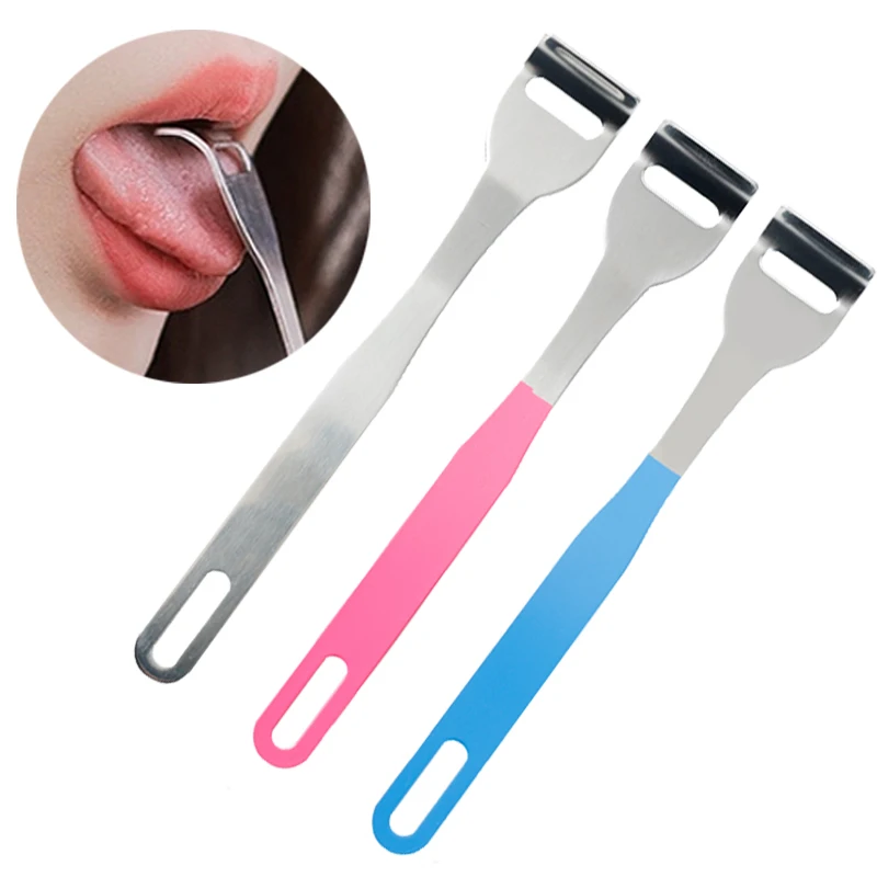 

Металлический скребок для языка для взрослых, инструменты для ухода за языком из нержавеющей стали для гигиены полости рта, многоразовый ск...