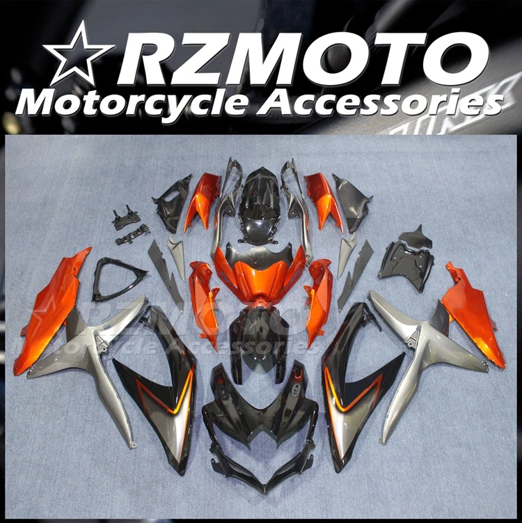 

4 подарка, новый комплект обтекателей из АБС-пластика, подходит для Suzuki GSX-R 600 750 K8 08 09 10 2008 2009 2010, кузов оранжевого цвета