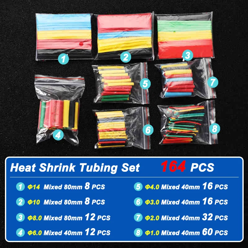 

Термоусадочные трубки набор 5 цветов