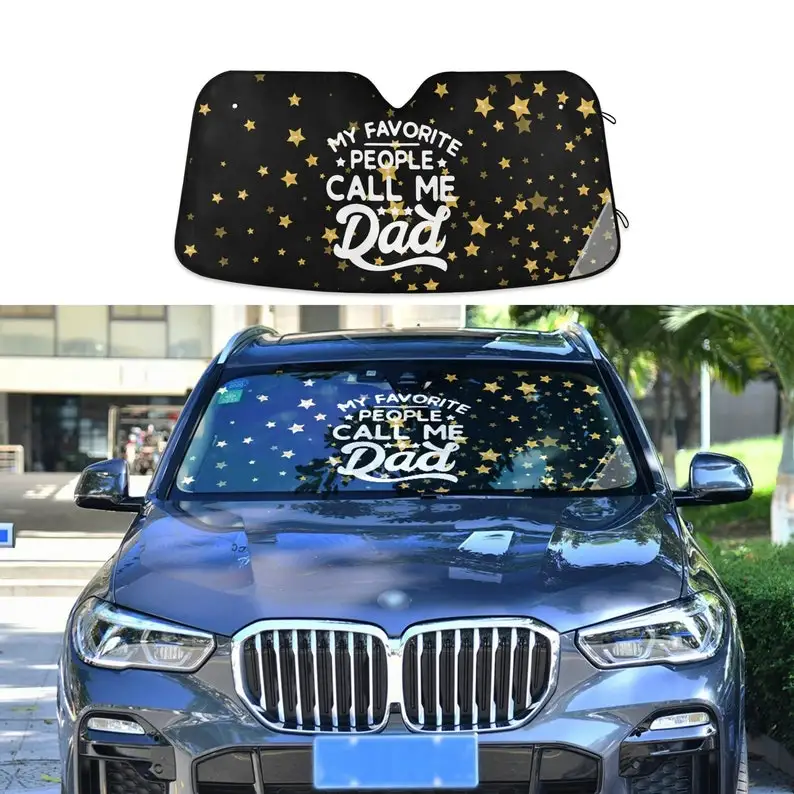 

Car Auto Sun Shade, Personalized Windshield Car Accessories, Auto Protector Window Visor Screen Decor, Auto Parts, Gifts for Fat