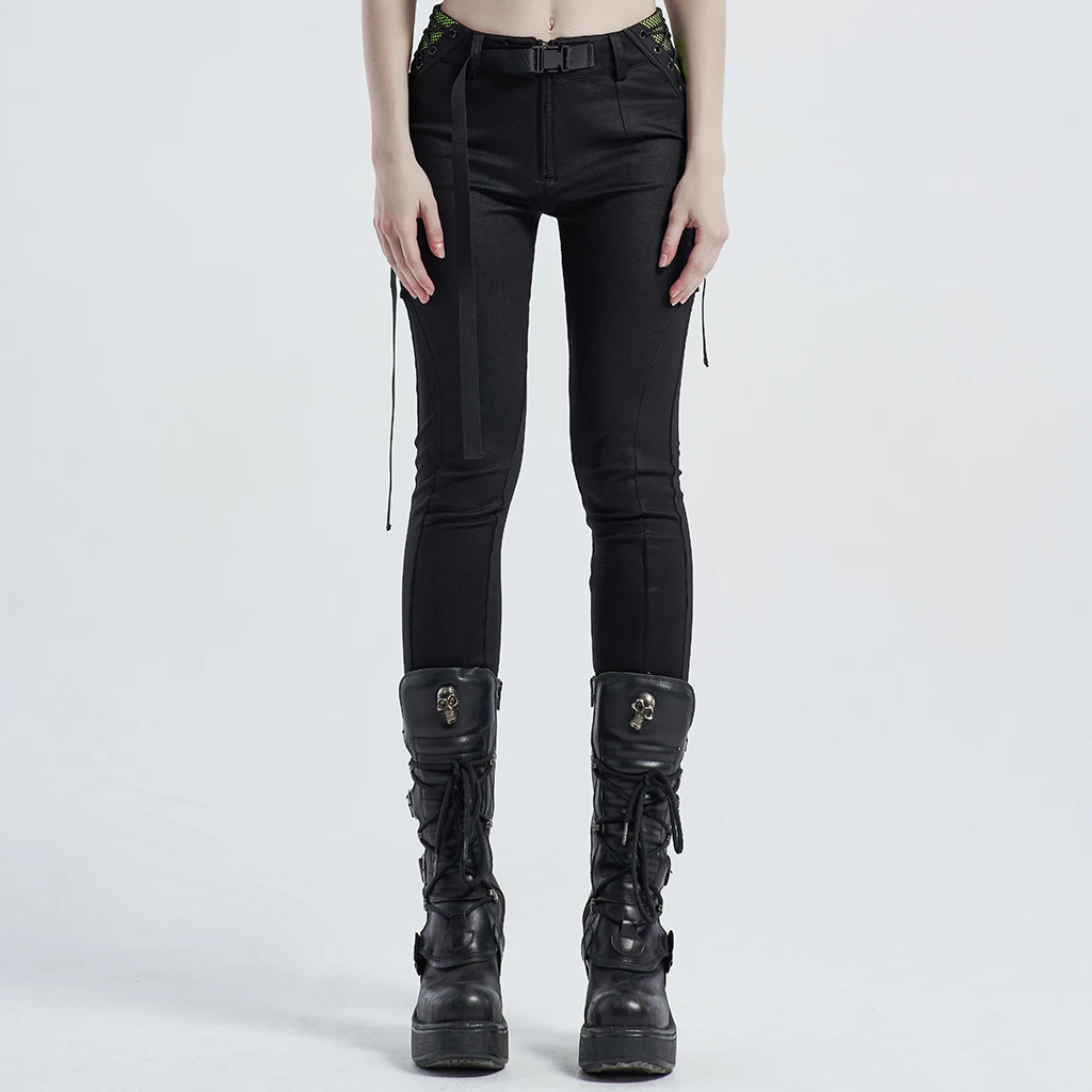 

PUNKRAVE женские леггинсы в стиле панк, красивые облегающие эластичные повседневные брюки-карандаш в уличном стиле