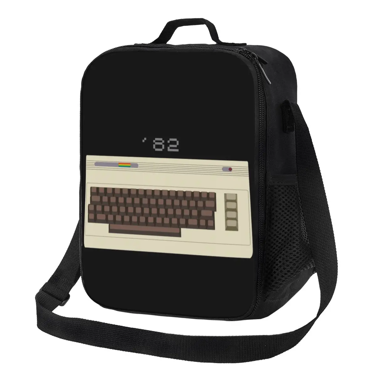 Retro Commodore 64 Insulated Lunch Bag for Camping Travel C64 Amiga Computer Waterproof Thermal Cooler Bento Box Women Kids