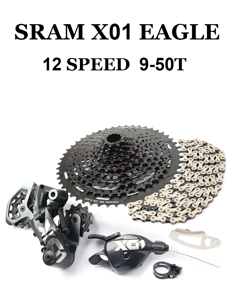 

SRAM X01 EAGLE XO1 1x1 2-скоростной велосипедный групповой набор переключатель передач триггерный рычаг задний переключатель кассета 9-50T свободная XD...