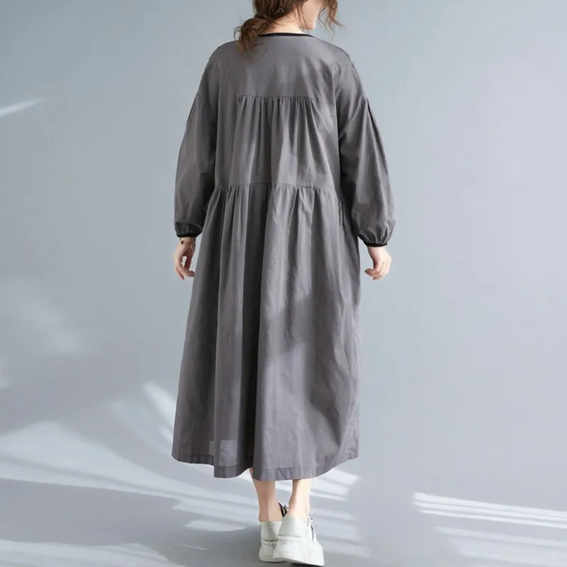 Женское хлопковое Повседневное платье Новое поступление 2022 весенние винтажные