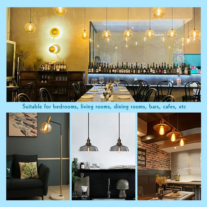 4 шт. ретро лампочка Эдисона E27 220 В 40 Вт ST64 G80 G95 G125 T45 T185 A19 лампочки накаливания