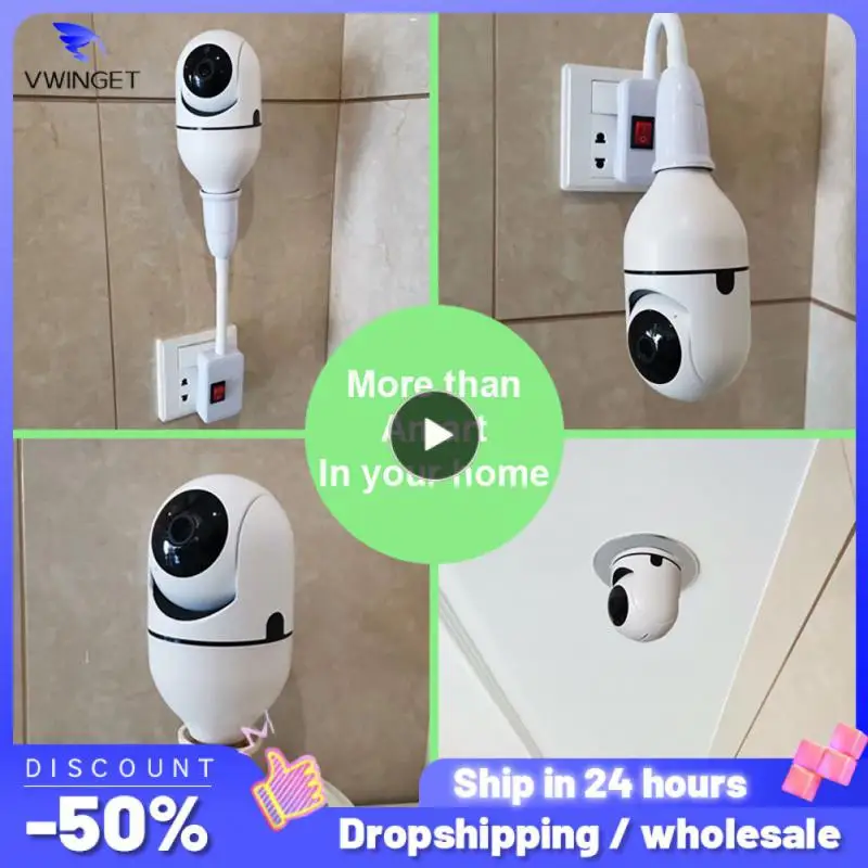 

Waterproof Bulb Monitoring Camera Wifi Bulb Surveillance Camera 360 Degree Panoramic Lamp Cap Monitoring Bulb Safety Equipment