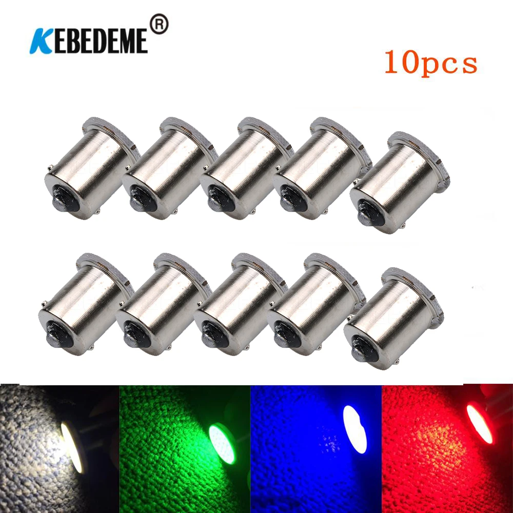 10 шт., Автомобильные светодиодные лампы 12 В 24 в 5 цветов 1156 Ba15S COB 12SMD P21W