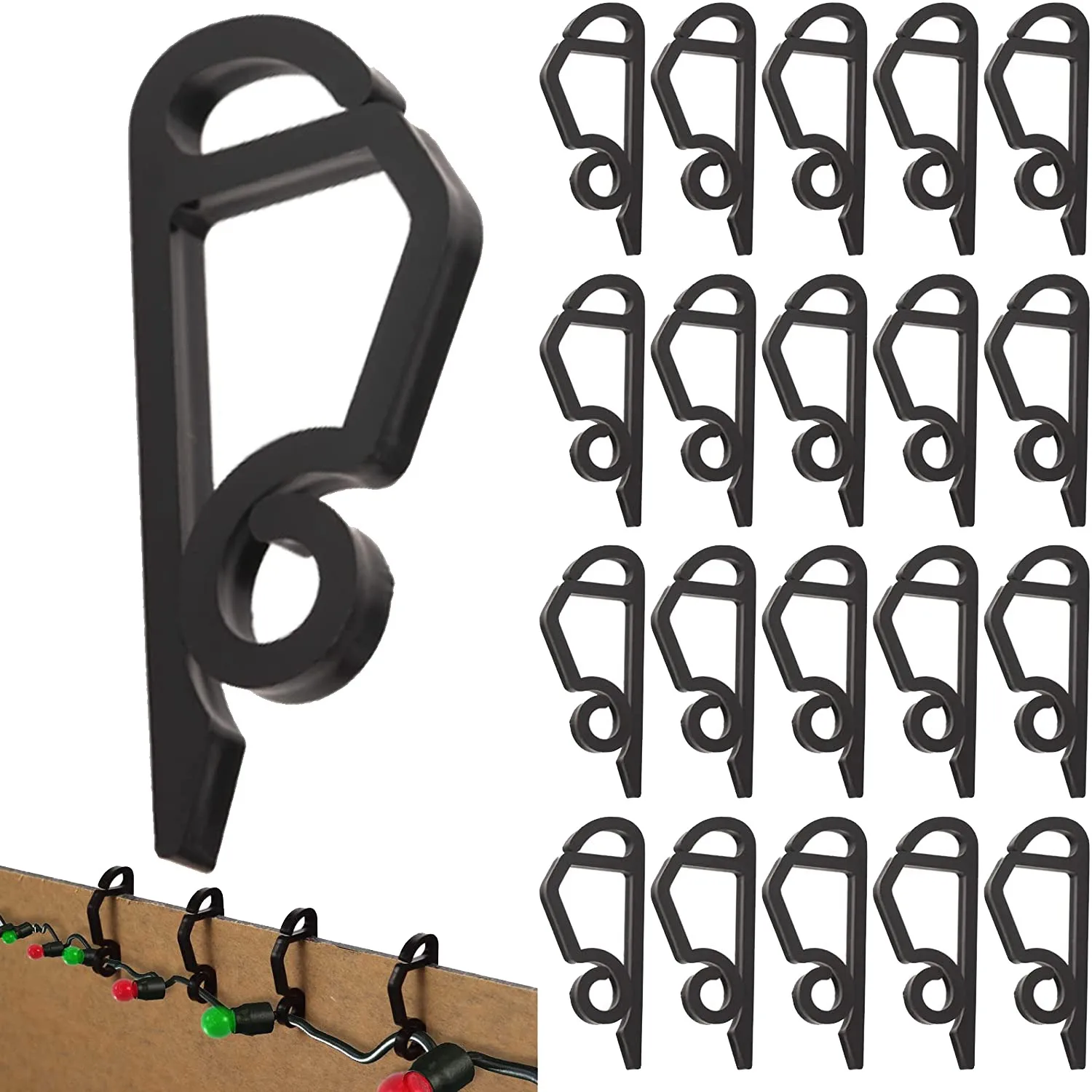 120 упаковок зажимов для рождественских светильников на открытом воздухе -