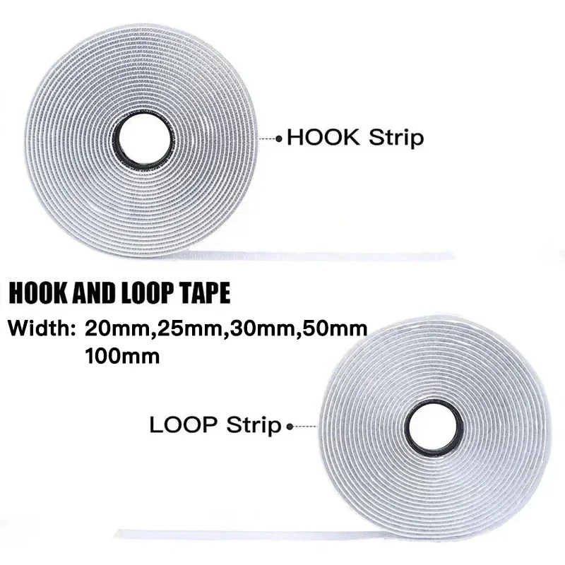 Фото Лента Велькро Hook and Loop 5-25M, самоклеящаяся лента, прочный клейкий лента для крепления проводов, магическая лента для домашнего использования, клеящийся ремень для DIY, крепление для кабелей и дома №2