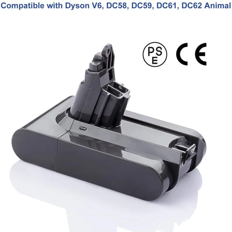 Фото Подходит для аккумуляторов ручных пылесосов Dyson V6, V7, V8, V10, литиевая батарея для подметальных машин DC31, DC34 №3