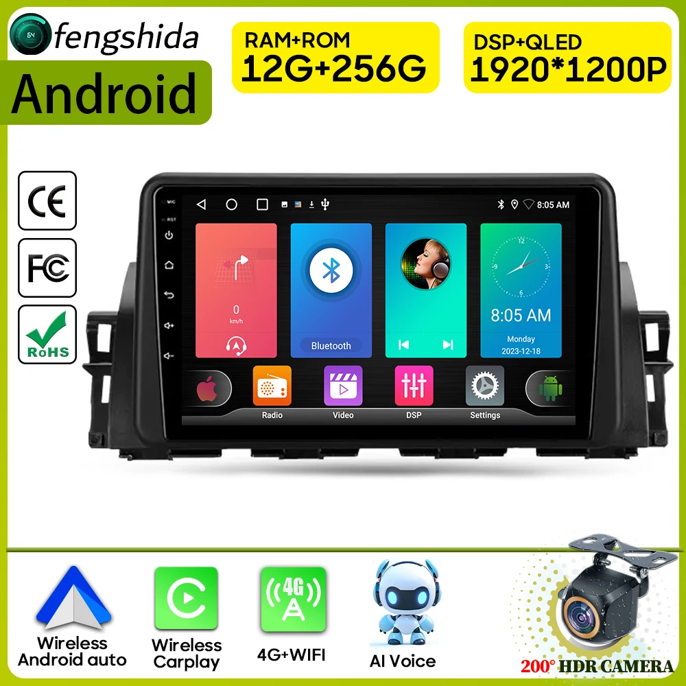 Автомобильный радиоприемник Carplay для Renault Kiger 2021 навигация GPS Android автомобильные