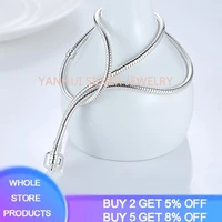 tibetan silver s925 chain charm necklace with s925 logo fit diy beads charms women handmade christmas gift original jewelry
