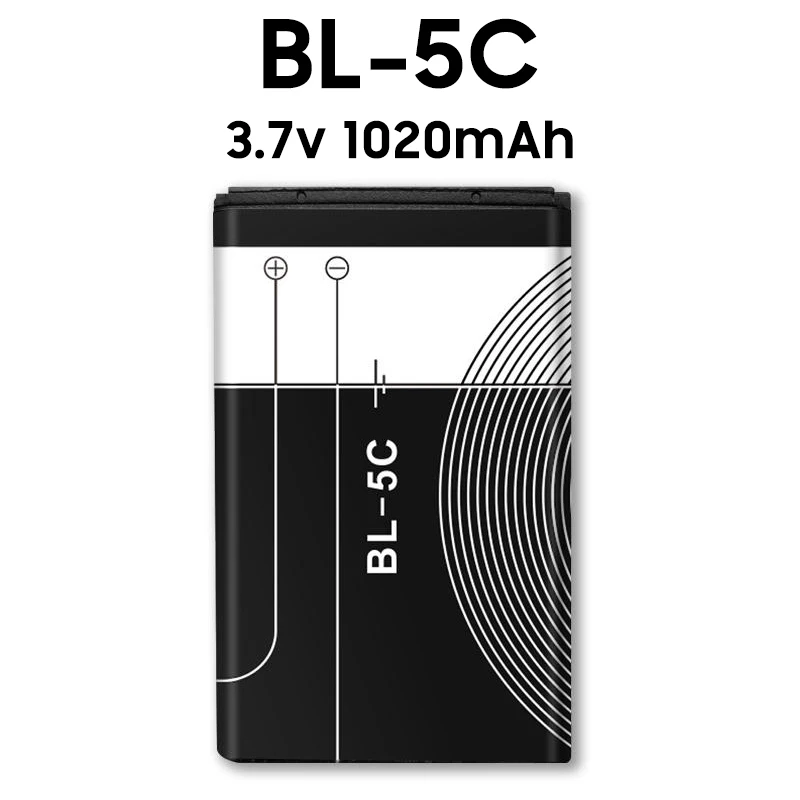 

BL 5C BL5C BL-5C 3.7V Lithium Polymer Phone Battery For Nokia 1100 1110 1200 1208 1280 2600 2700 3100 3110 5130 6230 1600