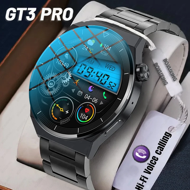

2023 Watch GT3 Pro Men's Smart Watches HD Large Screen Display Voice Calling Health Sports Fitness Tracker Waterproof Smartwatch