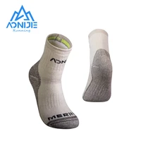 aonijie one pair middle length sports wool snow socks winter warm thickened fir inside antislip for skiing climbing campin