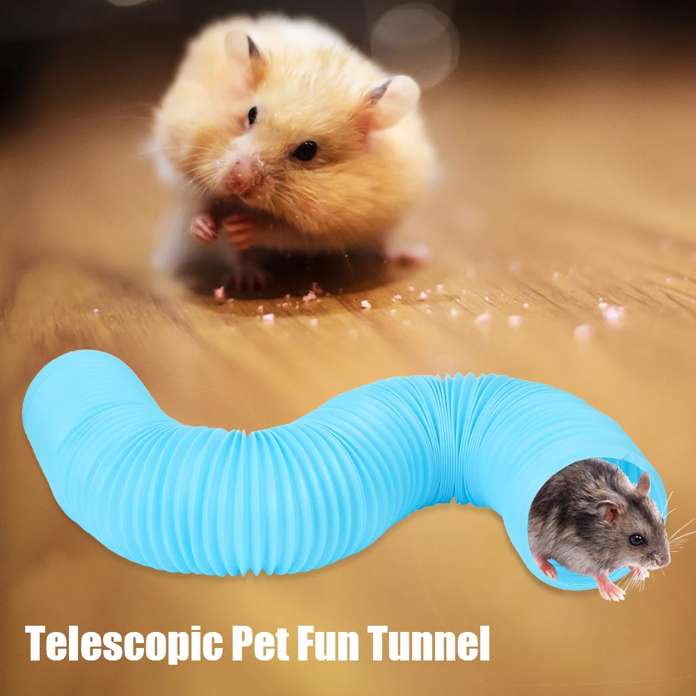 

Складной Игровой туннель для домашних животных, тренировочные трубки, телескопический фототуннель 100 см, труба для Гвинеи, хомяк, игрушки дл...
