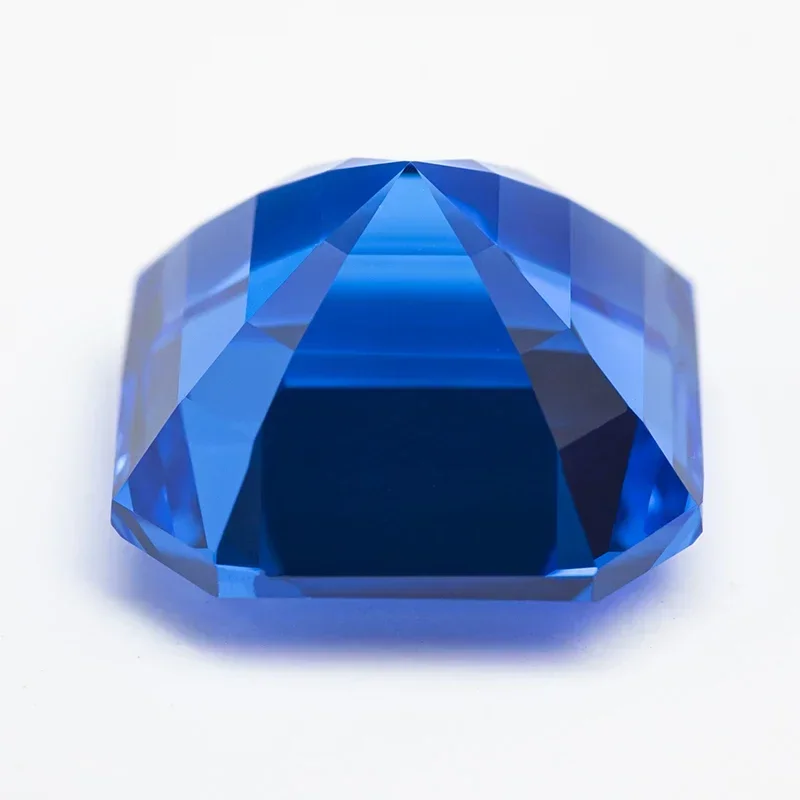 Выращенная в лаборатории квадратная огранка Asscher кобальтовая шпинель VVS1