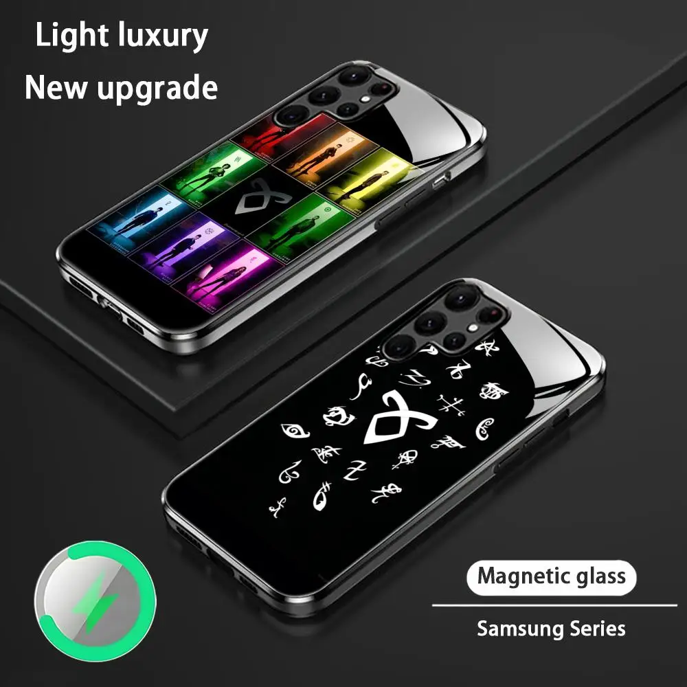 Фото Чехол для телефона Samsung S26 S25 S24 Cool S23 S22 S21 S20 Plus Ultra Glass Magnetic Shadowhunters №1